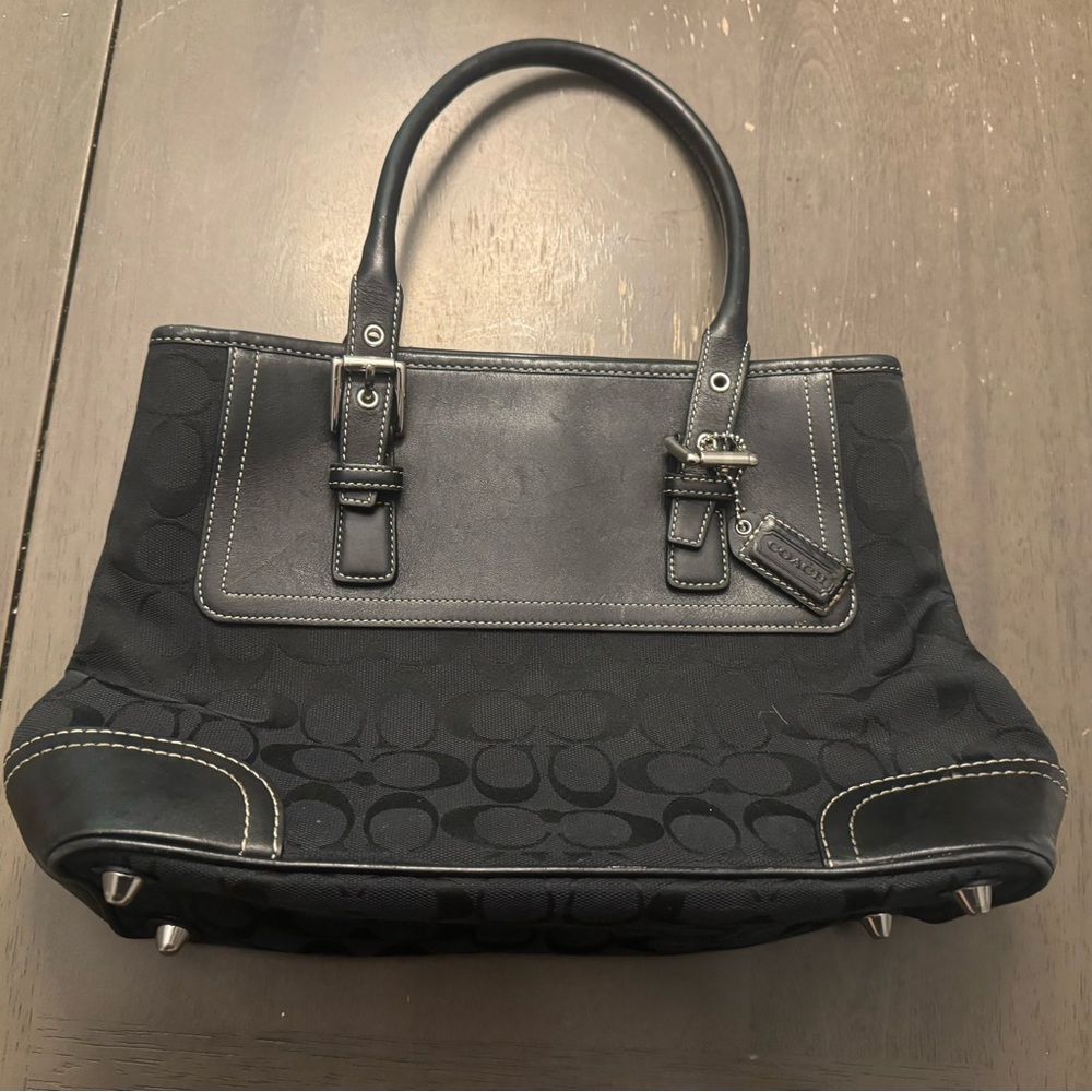 Black Coach Monogram Bag